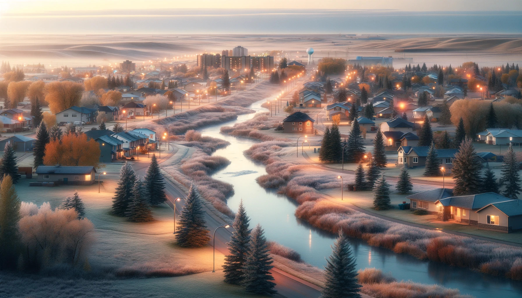 A serene woodland trail celebrating sobriety in Grande Prairie, AB.